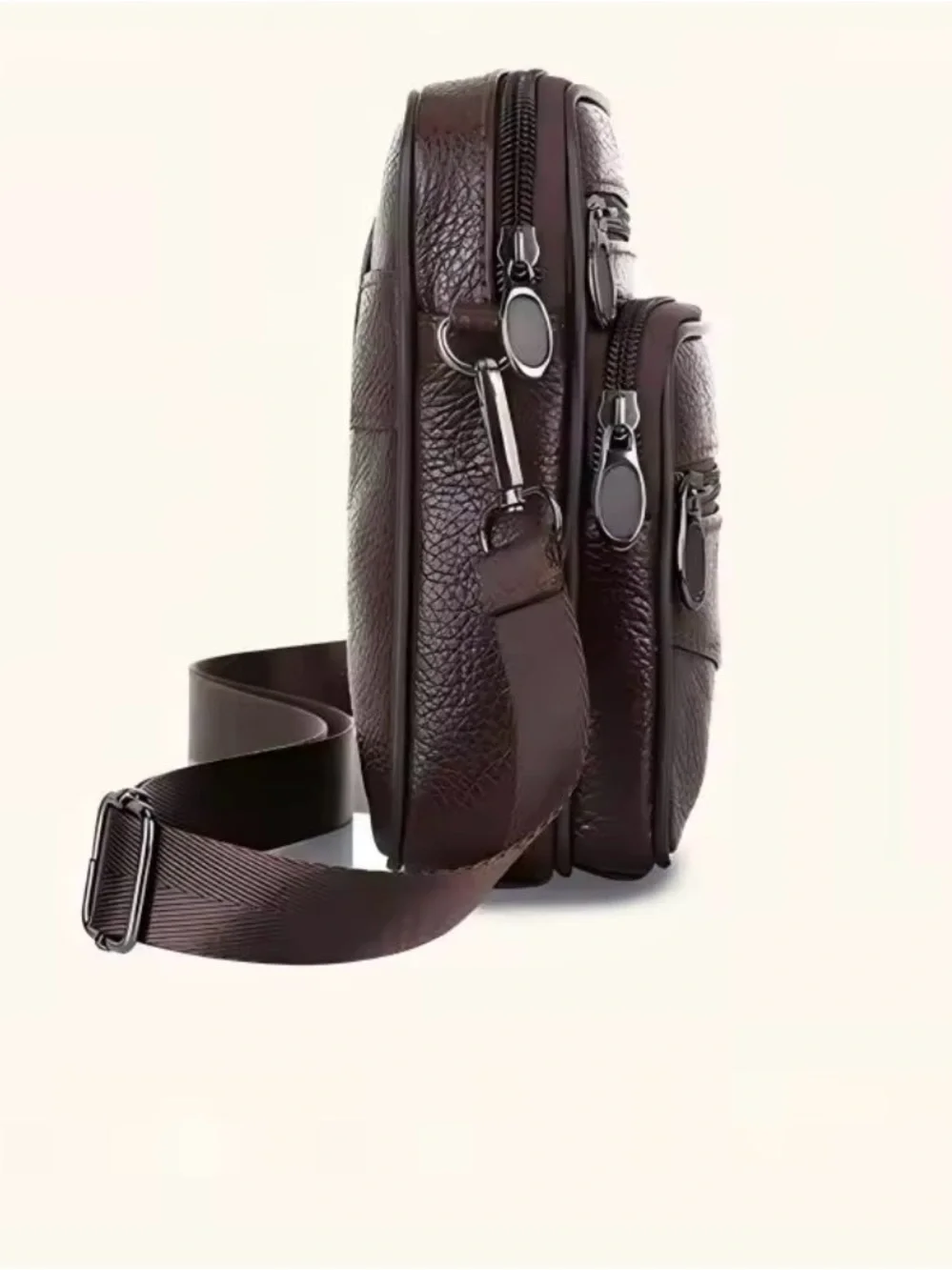 New Genuine Leather Crossbody Bag Vertical Trendy Multifunctional Shoulder Bag